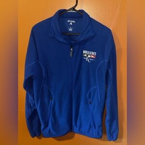 Kansas City Royals MLB Baseball 2014 World Series Fleece Jacket Small